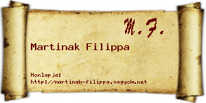 Martinak Filippa névjegykártya